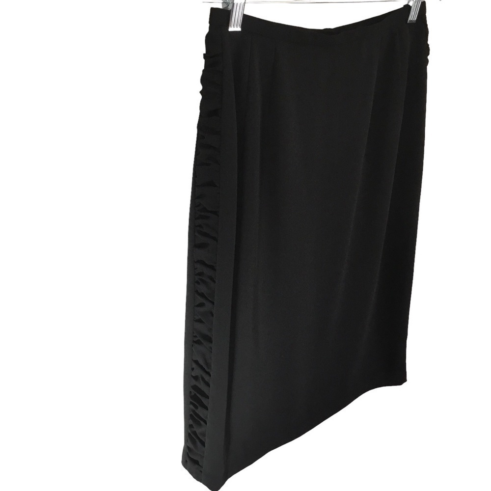 Harve Benard Woman’s Classic Black Career Pencil Skirt with Ruching